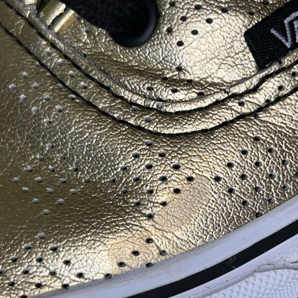 Solid Gold Vans Authentic 50th Anniversary Sneakers Size M 6.5 W 8 - Picture 7 of 10
